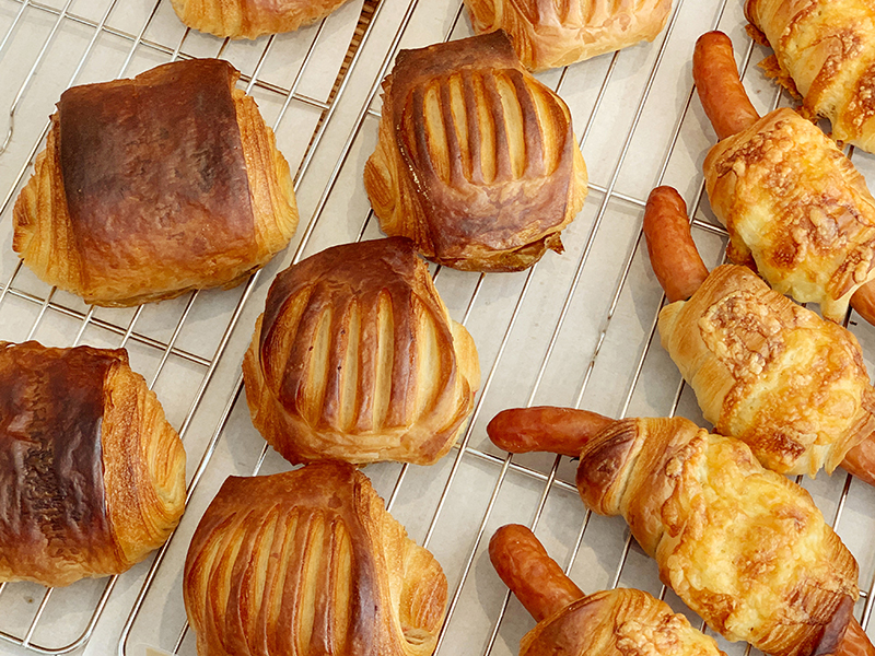 店頭に並んだクロワッサン
